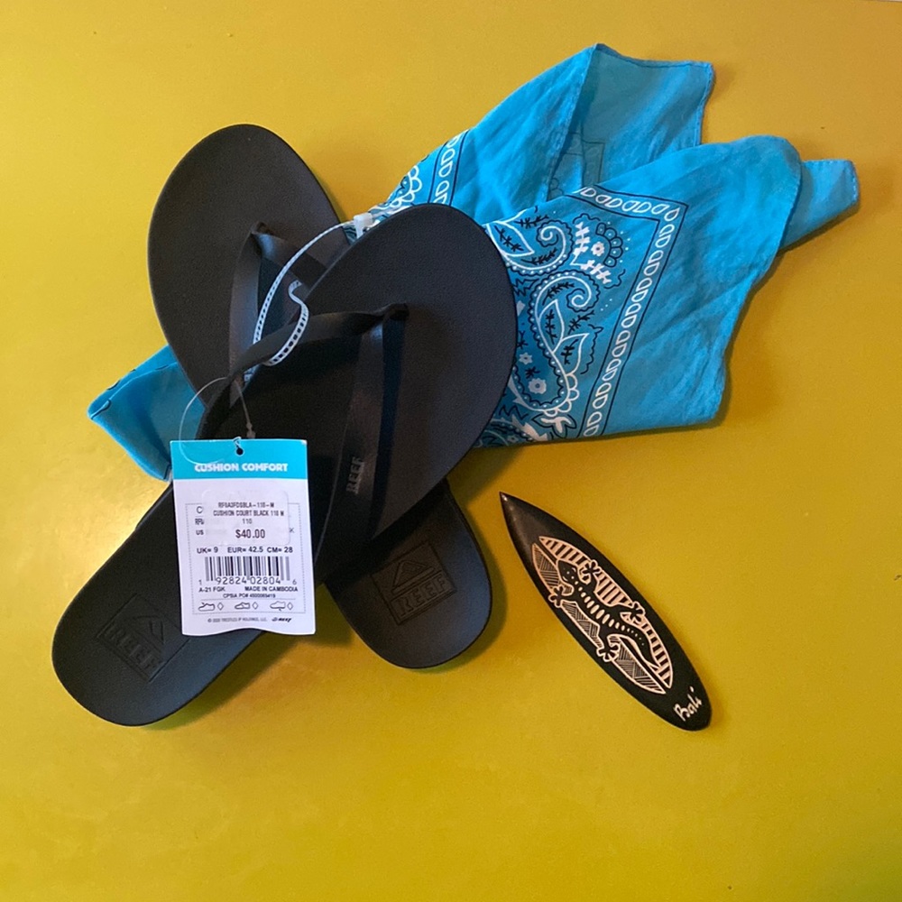 Reef Black Flip Flops Cushion Comfort